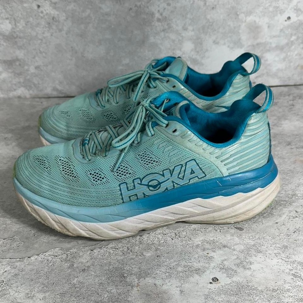 HOKA ONE ONE Women's Size 8.5 - Bondi 6 Running Shoes Sneakers Light Blue - Picture 5 of 7